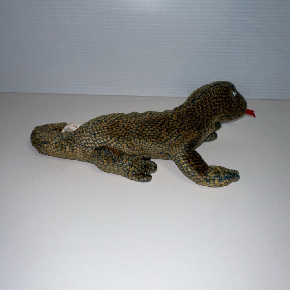 Ty Beanie Baby Scaly Green Plush Toy nwt new vintage lizard - Picture 8 of 9